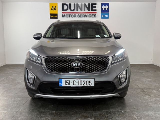 Image for 2015 Kia Sorento **PLATINUM EDITION **7 SEATS **DIGITAL DASH **PAN SUNROOF **SIDE STEPS **REVERSING CAMERA **TOUCHSCREEN RADIO **HEATED TAN/BLACK LEATHER SEATS **CRUISE CONTROL **MULTI FUNCTION STEERING WHEEL **HEATED