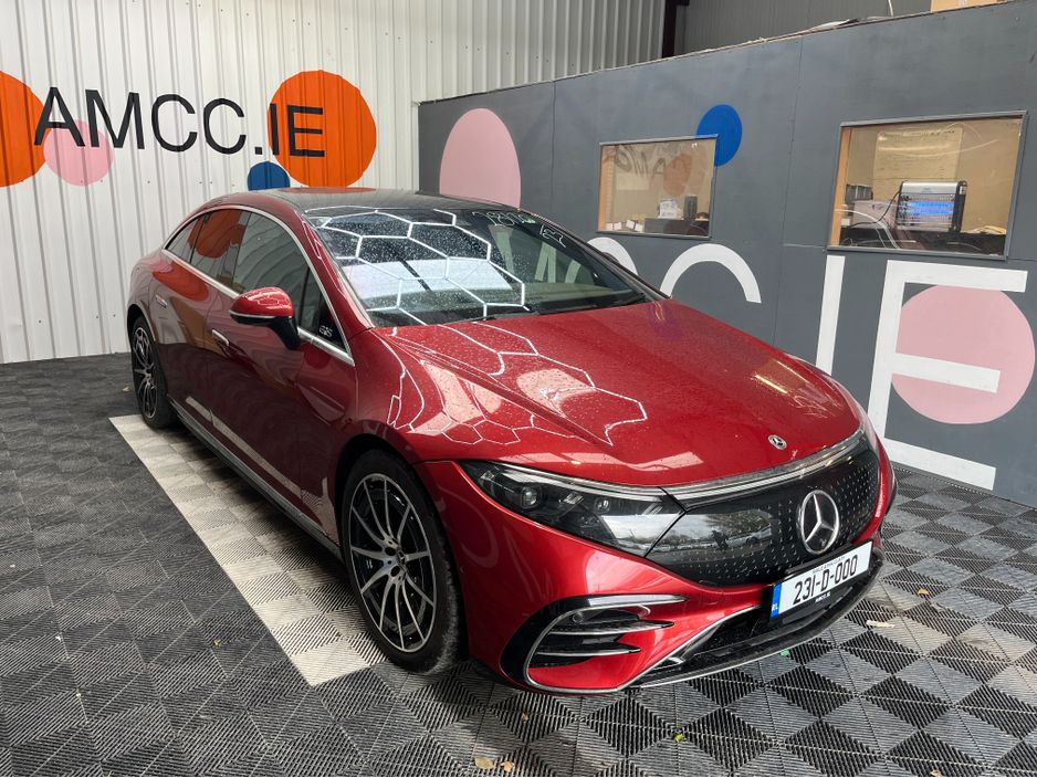 Image for 2023 Mercedes-Benz EQS €59950 2023 MERCEDES-BENZ EQS 450+ / CRUISE CONTROL / 360° CAMERA / ELECTRIC MEMORY HEATED & MASSAGING FRONT AND REAR SEATS / PADDLE SHIFTERS / AMBIENT LIGHTS / PANORAMIC SUNROOF / 2 REAR SCREEN