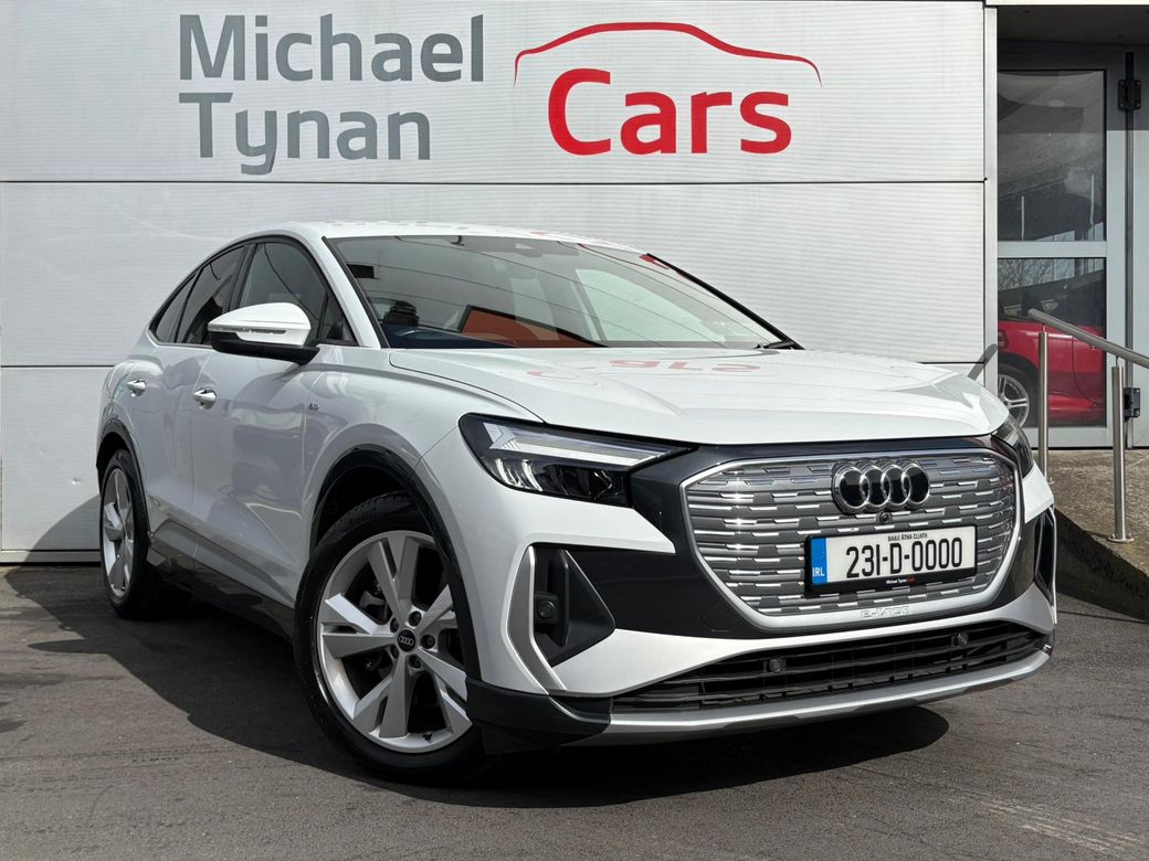 Image for 2023 Audi Q4 e-tron 40 S Line, Sportback, 82kwh, 20" Alloys, Car Play, Electric Tailgate, 1/2 Leather - First Reg in Feb 2023 - Trade in Price €34, 555