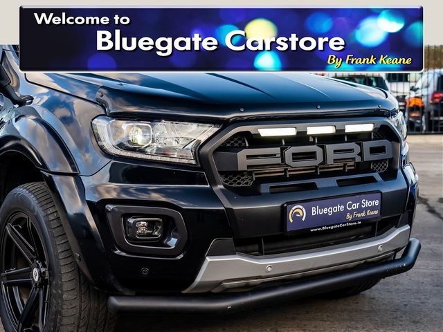 Image for 2022 Ford Ranger WILDTRAK - 2.0 TDI 213 D/CAB P/U**LEATHER SEATS**AUTOMATIC**CRUISE CONTROL**MULTIFUNCTIONAL STEERING WHEEL**TOUCHSCREEN MEDIA DISPLAY**BLUETOOTH**20 INCH ALLOYS**REVERSE CAMERA**