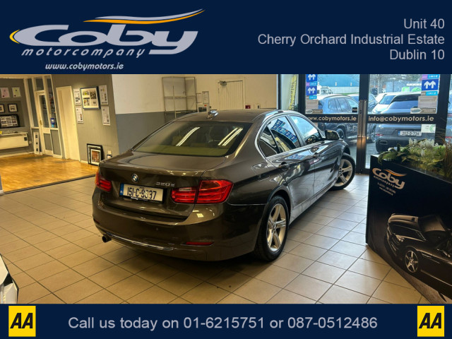 Image for 2015 BMW 3 Series 2.0 Saloon 4DR AUTO. New NCT done before collection. Full Leather, Alloy Wheels, Dual Climate Control, Rear Parking Sensors, Bluetooth, MFSW, Automatic Lights &amp; Wipers and more.