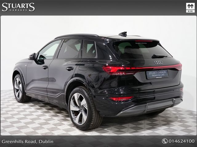 Image for 2025 Audi Q6 e-tron Q6 100KWN PERFORMANCE S/LINE: MYTHOS BLACK METALLIC WITH BLACK HIGH GLOSS SURROUNDS, 20” DIAMOND CUT ALLOYS, S360 CAMERA, KEYLESS ENTRY