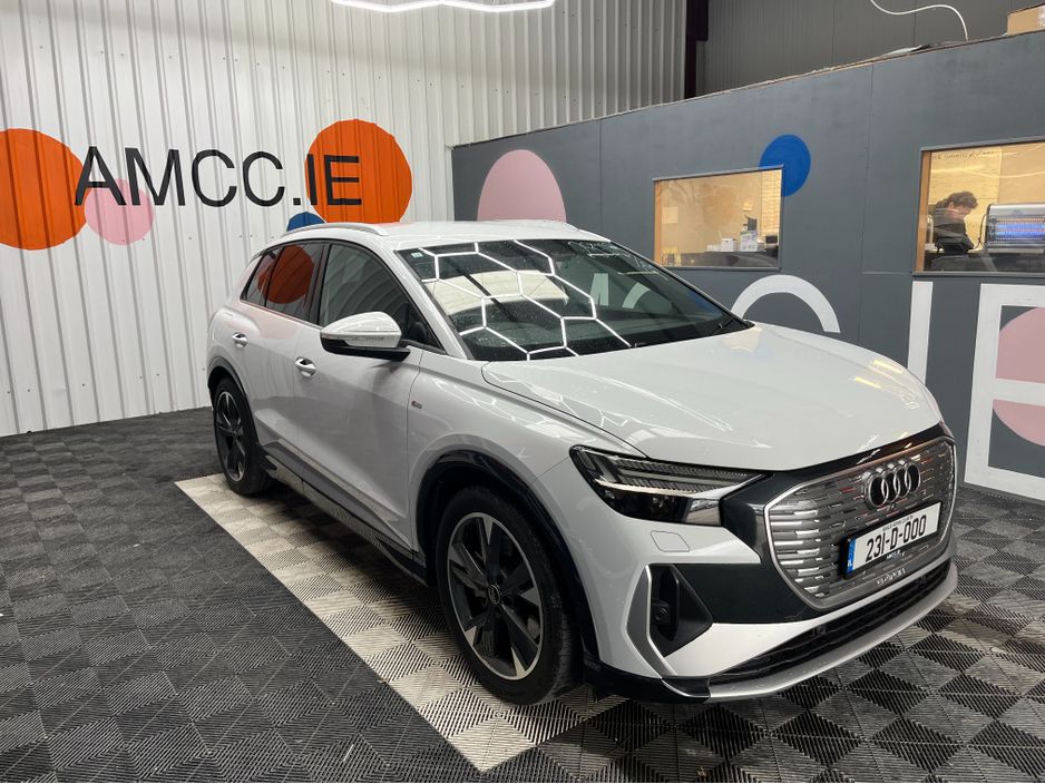Image for 2023 Audi Q4 e-tron €32950 2023 AUDI Q4 E-TRON 40 S-LINE AUTOMATIC / CRUISE CONTROL / 360° CAMERA / HEATED SEATS / PADDLE SHIFTERS / AMBIENT LIGHTS / APPLE CARPLAY