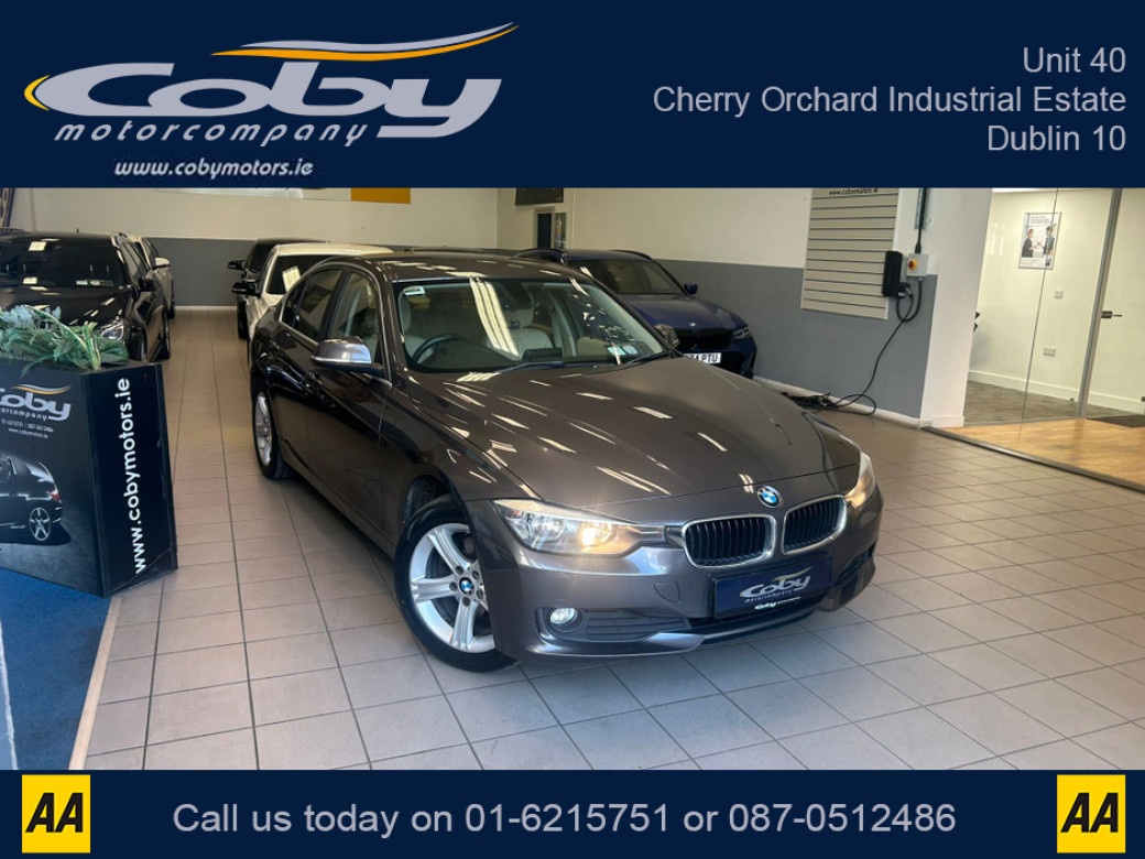 Image for 2015 BMW 3 Series 2.0 Saloon 4DR AUTO. New NCT done before collection. Full Leather, Alloy Wheels, Dual Climate Control, Rear Parking Sensors, Bluetooth, MFSW, Automatic Lights &amp; Wipers and more.