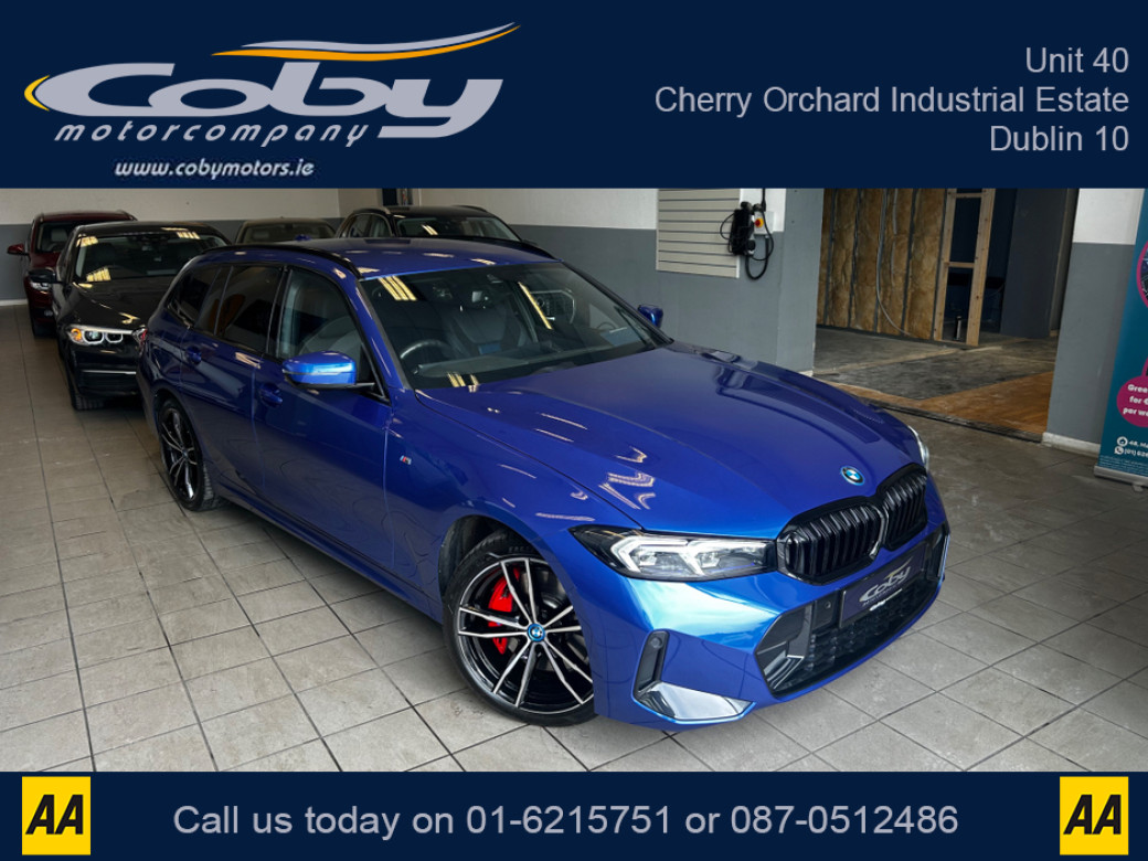 Image for 2024 BMW 3 Series 330E M SPORT AUTO PRO PACK. Stunning Car with 13k, FSH, 2 Keys, Massive Spec in Portimao Blue with Black Interior. Sat Nav, Apple Car Play, Heated Seats, MFSW, Dual Climate, Bluetooth and more
