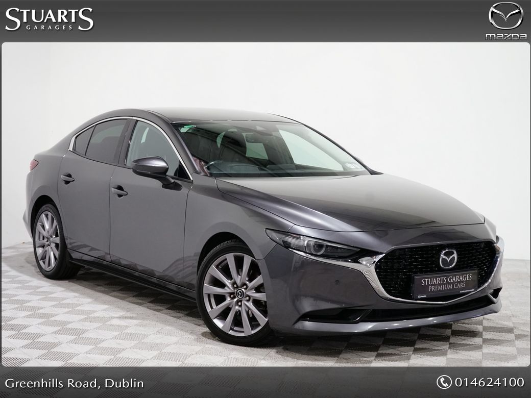 Image for 2019 Mazda Mazda3 1.8D 4DR Platinum Sport*BLACK LEATHER HEATED ELECTRIC MEMORY SEATS, , ADAPTIVE LED LIGHTING, PRIVACY GLASS, 18 INCH ALLOYS, KEYLESS, HEADS UP, NAV, TRAFFIC SIGN RECOGNITION*O