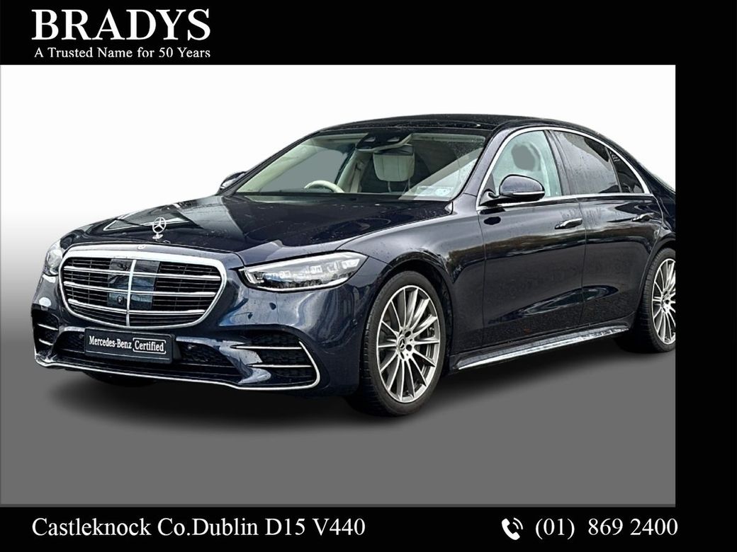 Image for 2024 Mercedes-Benz S Class S 450e AMG Line--Panoramic Sunroof, Nappa Leather, 20" Multispoke Alloys, Burmester Sound, Airmatic Suspension, Driver Assistance Pack, Memory Package, Urban Guard