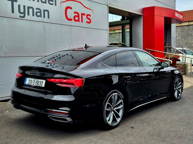 Image for 2020 Audi A5 2.0 Diesel 35 S Line Sportback Automatic, 19" Alloys, Privacy Glass, Dechrome, 1/2 Leather, Heated Seats, CarPlay, Camera, Electric Tailgate