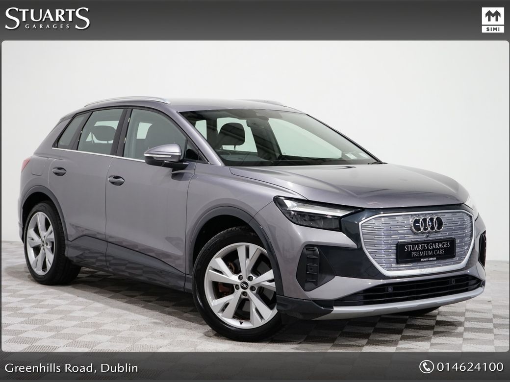 Image for 2022 Audi Q4 *IRISH CAR, 1 OWNER* 40 – BIGGER BATTERY* Q4 E-TRON SPORT SUV: TYPHOON GREY WITH BLACK LEATHER, 20” S/LINE ALLOYS, HEATED SEATS, REVERSING CAMERA