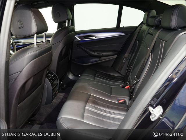 Image for 2020 BMW 5 Series **PLUS PACK AND COMFORT PACK** 530e PLUG-IN HYBRID M-SPORT: CARBON BLACK METALLIC WITH BLACK LEATHER, COMFORT ACCESS, ELECTRIC MEMORY SEATS