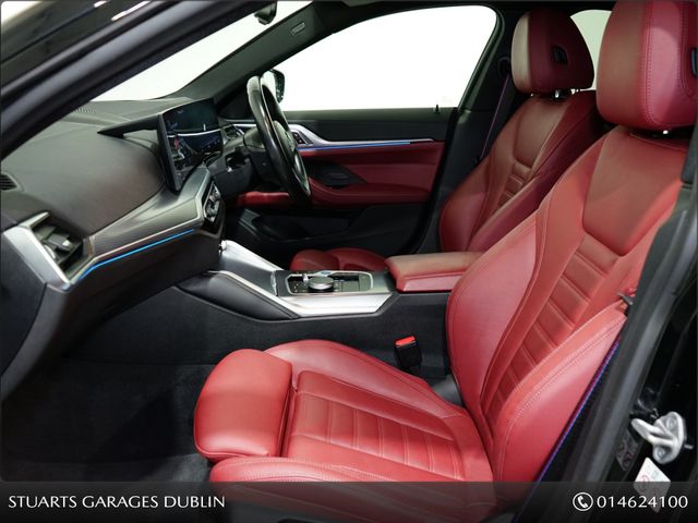 Image for 2023 BMW i4 **i4 drive40 WITH PRO PACK** M-SPORT, SAPPHAIRE BLACK METALLIC WITH VERNASCA LEATHER, 19”BI-COLOUR ALLOYS, RED BRAKE CALIPERS, PRIVACY GLASS