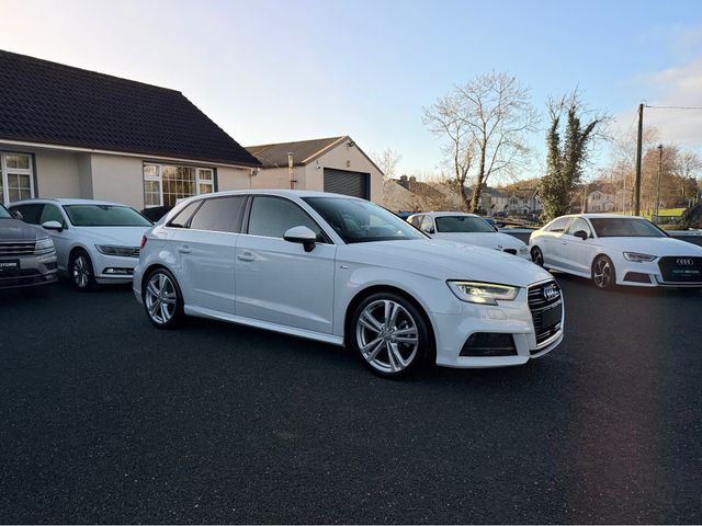 Image for 2017 Audi A3 1.4 TFSI S LINE PRO EDITION PETROL AUTOMATIC // VIRTUAL DASH // HALF LEATHER // PARK ASSIST W/ REVERSING CAMERA // FACTORY BLACK EDITION // FLAT BOTTOM STEERING WHEEL // UPGRADED AUDI SPORT ALLOYS