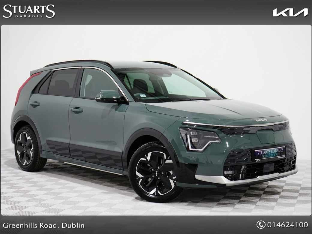 Image for 2022 Kia Niro 64KW LONG RANGE: CITY SCAPE GREEN, FULL LEATHER, HEATED SEATS, HEATED STEERING WHEEL, REVERSING CAMERA, BLUETOOTH, FOLDING MIRRORS, AUTO LIGHTS AND WIPERS, 