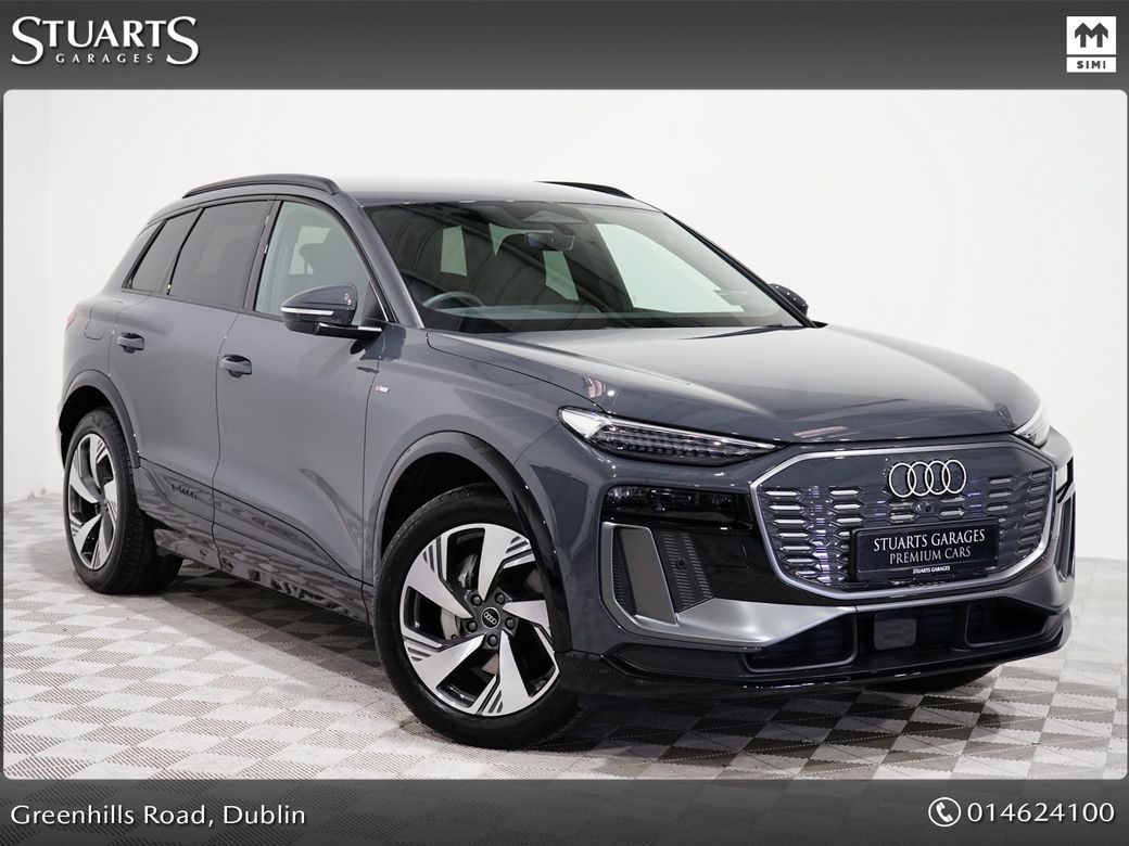 Image for 2026 Audi Q6 e-tron *SOUND AND VISION PACK* Q6 100KWN PERFORMANCE S/LINE: MAGNET GREY WITH BLACK HIGH GLOSS SURROUNDS, 20” DIAMOND CUT ALLOYS, 360 CAMERA, KEYLESS ENTRY
