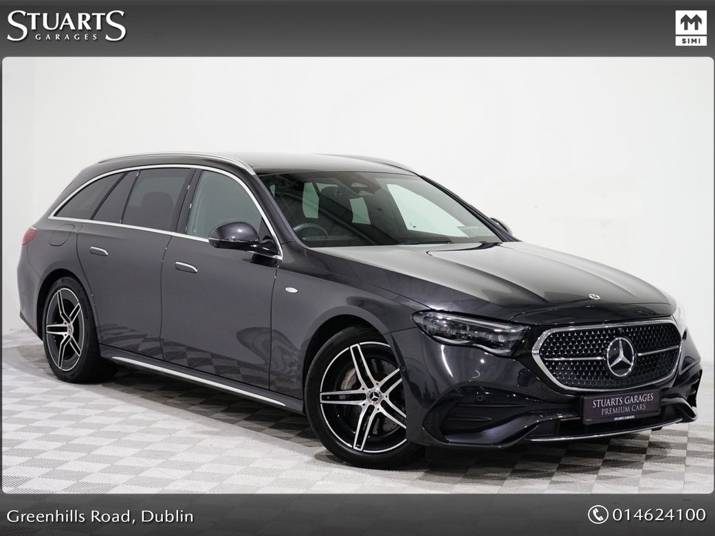 Image for 2025 Mercedes-Benz E Class E300E ESTATE AMG PREMIUM: PANORAMIC SLIDING ROOF, 360 CAMERA, BURMEISTER 4D SOUND, VENTILATED MEMORY SEATS, GRAPHITE GREY METALLIC WITH BLACK LEATHER 
