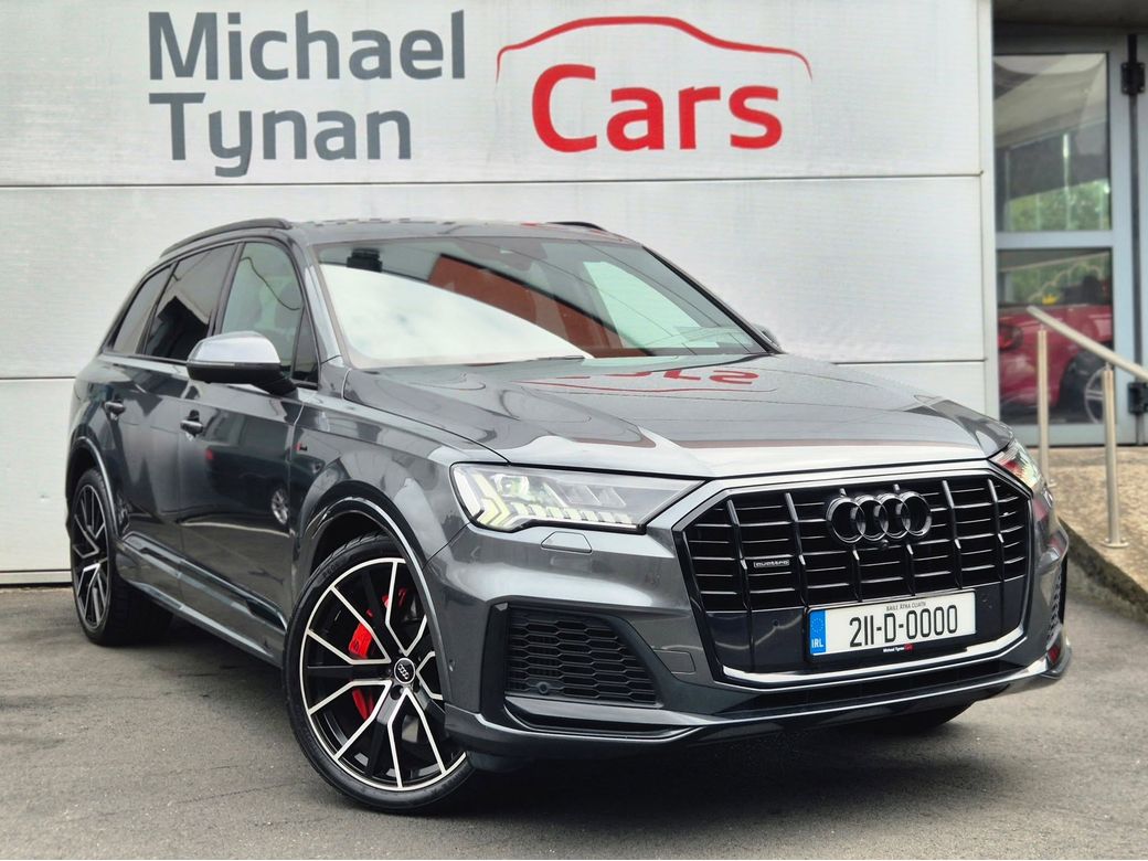 Image for 2021 Audi Q7 55e TFSI S Line Quattro, Black Pack, Comfort & Sound Pack, Black Leather, Privacy Glass, 22" Alloys, First Registered in July 2021 - Trade in Price €50, 555