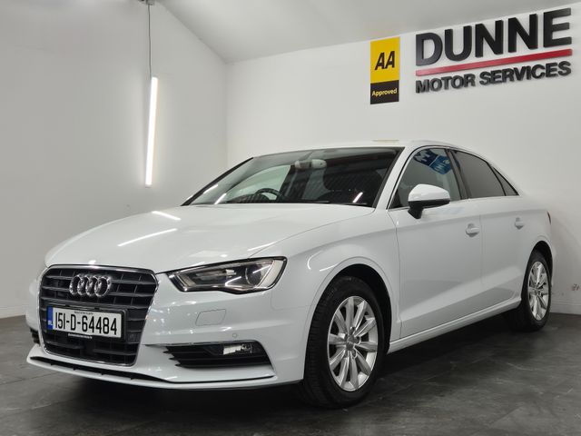 Image for 2015 Audi A3 Saloon **A3 1.4TFSI**SE**FULL LEATHER**FRONT ELECTRIC SEATS**HEATED SEATS**XENON HEADLAMPS**KEYLESS ENTRY AND START**LEATHER MULTIFUNCTION STEERING WHEEL**REVERSE CAMERA**ADAPTIVE CRUISE CONTROL**