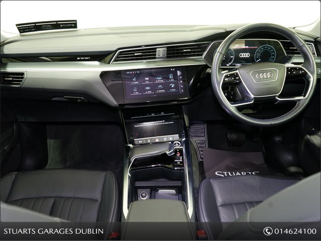 Image for 2024 Audi Q8 e-tron Q8 50 E-TRON QUATTRO SPORT: PLASMA BLUE WITH BLACK VOLCONA LEATHER, 21” DIAMOND CUT ALLOYS, FULL ELECTRIC SEATS WITH MEMORY, HEATED FRONT SEATS