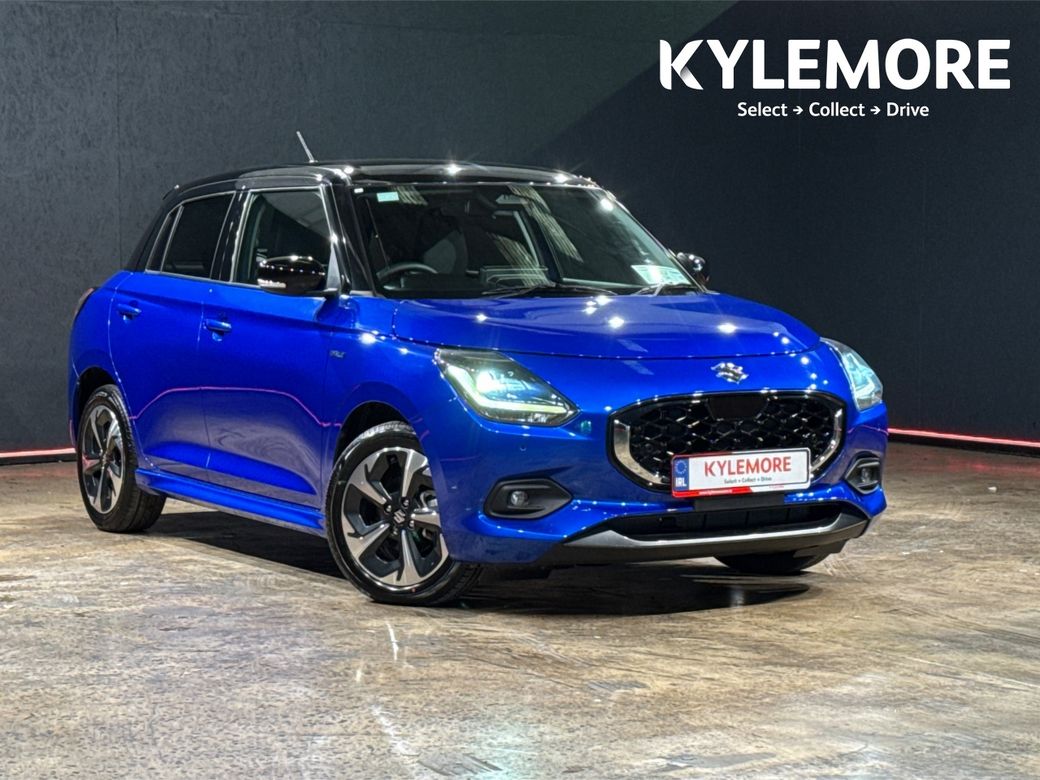 Image for 2024 Suzuki Swift 1.2 HYBRID AUTOMATIC - MZ SPEC (HIGH SPEC) - HEATED SEATS - UPGRADED 16'' DIAMOND CUT ALLOYS - APPLE CARPLAY - CRUISE CONTROL - PADDLE SHIFT - TWO TONE BLUE/BLACK