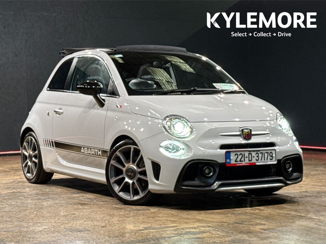 Image for 2022 Abarth 595c CABRIOLET "TURISMO" EDITION - PADDLE SHIFT AUTO 1.4L TURBO - ELECTRIC FOLDING SOFT-TOP - BESPOKE BLACK LEATHER UPHOLSTERY - TWO TONE COLOUR SCHEME - 17" ALLOY WHEELS