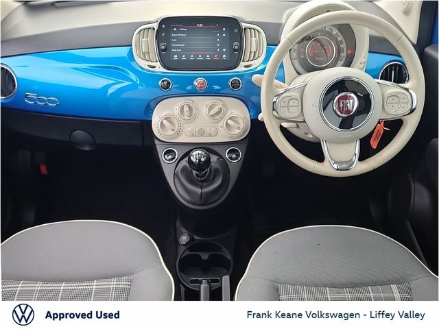 Image for 2018 Fiat 500 MIRROR 1.2 69HP *ELECTRONICA BLUE* *NEW NCT* *PANORAMIC GLASS ROOF* *12 MONTHS FRANK KEANE WARRANTY*