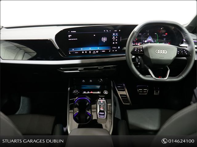 Image for 2025 Audi A5 **252 REG 400km ONLY** A5 S/LINE QUATTRO AVANT TFSIe PHEV. MYTHOS BLACK METALLIC, BLACK LEATHER INTERIOR. 25.9kw BATTERY GIVING 110KM OF EV RANGE 