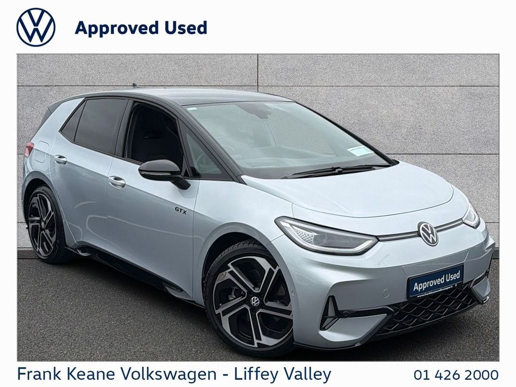 Image for 2025 Volkswagen ID.3 GTX PERFORMANCE PLUS 79KWH *SCALE SILVER* *SKAGEN ALLOY WHEELS* *PCP FINANCE AVAILABLE* *HARMON KARDON SPEAKERS*