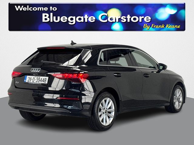 Image for 2021 Audi A3 1.0 PETROL**KEYLESS START**DIGITAL DASH**HEATED SEATS**REVERSE CAMERA**PARKING SENSORS**MULTIFUNCTIONAL STEERING WHEEL**BLACK CLOTH INTERIOR**DUAL CLIMATE CONTROL**TOUCH SCREEN MEDIA**