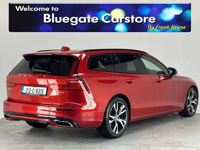 Image for 2021 Volvo V60 2.0 R-DESIGN B3 MHEV 161 B**BLACK LEATHER INTERIOR**FRONT HEATED ELECTRIC SEATS**HEATED MULTIFUNCTIONAL STEERING WHEEL**TOUCH SCREEN MEDIA DISPLAY**REVERSE CAMERA**PARKING SENSORS**ELECTRIC TAILGATE**