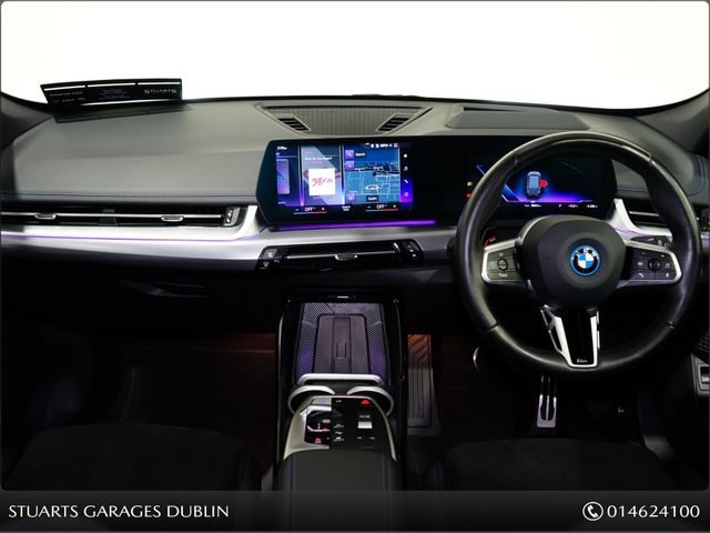 Image for 2023 BMW iX1 30e X-DRIVE M-SPORT *PRO PACK WITH TECH PACK AND COMFORT PACKS*: FINISHED IN STORM BAY METALLIC WITH BLACK HALF LEATHER, 20” DIAMOND CUT ALLOYS. 