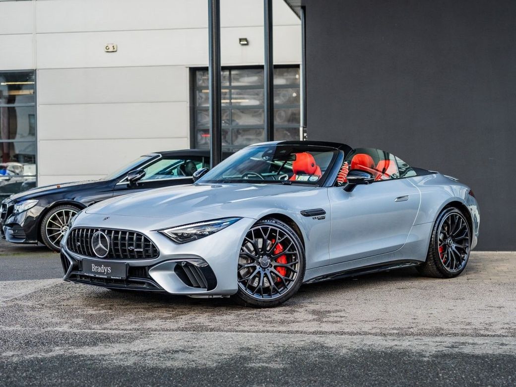 Image for 2023 Mercedes-Benz SL Class AMG SL55 V8 Bi-Turbo 4Matic Premium Plus--Upgraded Alloy Wheels, Night Pack, Burmester Sound, Memory Seats, Heads-Up Display, Carbon Trim, and More