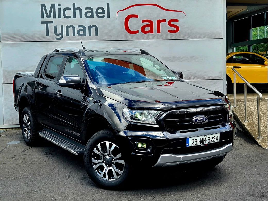 Image for 2023 Ford Ranger 2.0 Diesel Wildtrack Double Cab Automatic, Black Leather, Heated Seats, Heated Steering Wheel, 18” Diamond Cut Alloys, Electric Cargo Cover, Towbar, Reverse Camera, Sat Nav