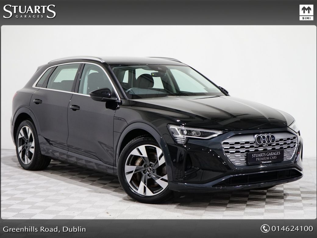 Image for 2023 Audi Q8 e-tron Q8 50 E-TRON QUATTRO SPORT: MYTHOS BLACK WITH VALCONA LEATHER, 21” DIAMOND CUT ALLOYS, FULL ELECTRIC SEATS WITH MEMORY, HEATED FRONT SEATS