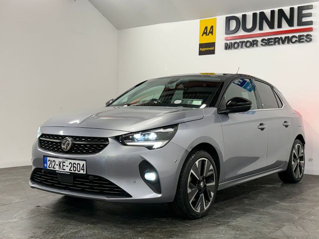 Image for 2021 Vauxhall Corsa **TOP SPEC ELITE MODEL **CONTRAST ROOF AND MIRRORS **AUTO **17" DIAMOND CUT ALLOYS **LED HEADLAMPS **HALF LEATHER HEATED SEATS **ANDROID AND APPLE AUTO **SAT NAV **LANE ASSIST**BLIND SPOT WARNING