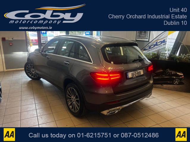 Image for 2018 Mercedes-Benz GLC Class 220 D 4MATIC 5DR AUTO. Pristine Irish Car 2 Keys, 19'' Alloy Wheels, Leather Heated Seats, Dual Climate, Bluetooth, Parking Sensors, Cruise Control, MFSW, Full Electrics and much more.