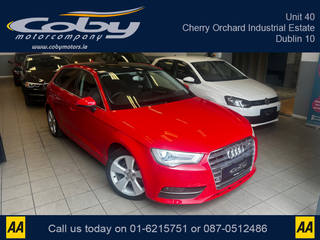 Image for 2013 Audi A3 1.4 SPORT AUTO 5dr. NEW MODEL Stunning Car with Panoramic Sunroof, New NCT done before collection, Alloy Wheels, Dual Climate Control, Reverse Camera, Sat Nav, Bluetooth, MFSW, Full Electrics.