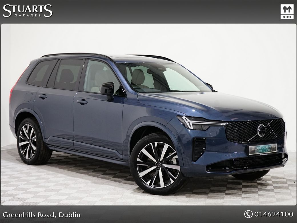 Image for 2025 Volvo XC90 PLUS DARK: DENIM BLUE WITH CARDAMOM LEATHER, PANORAMIC ROOF, HARMAN KARDON, MEMORY SEATS, 360 CAMERA