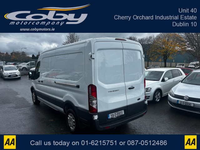 Image for 2020 Ford Transit 350L TRND 2.0 130PS RWD 3DR. €15950 Plus VAT, New DOE With Purchase, Cruise Control, Air Conditioning &amp; Heating, MFSW, Bluetooth, Handsfree, Front &amp; Rear Parking Sensors, Full Electrics, 2x 