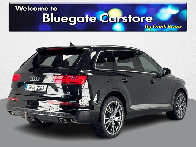 Image for 2018 Audi Q7 3.0 TDI S LINE Q 7 SEATER NEW NCT**FRONT HEATED SEATS**HALF LEATHER INTERIOR**FOUR ZONE CLIMATE CONTROL**MULTIFUNCTIONAL STEERING WHEEL**DRIVE MODES**PARKING SENSORS**DIGITAL MEDIA DISPLAY**