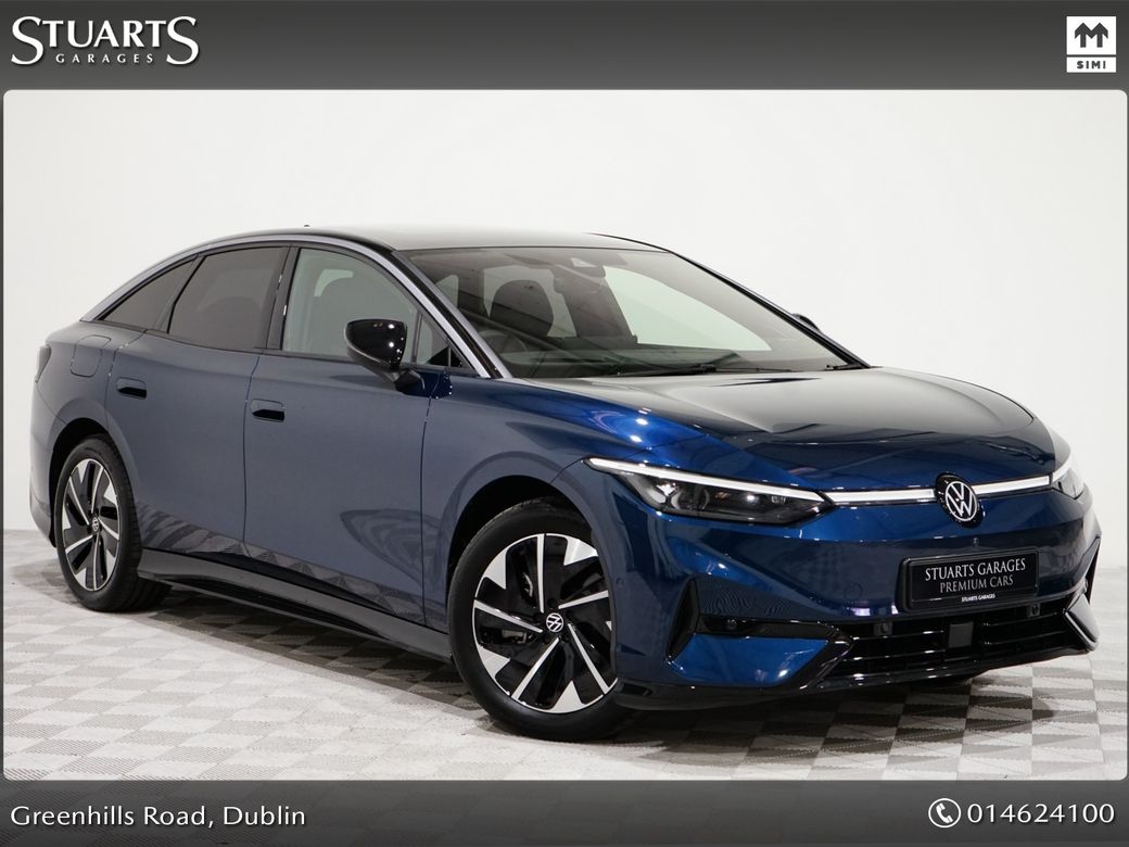 Image for 2025 Volkswagen ID.7 MATCH PRO WITH PANORAMIC SUNROOF, AQUAMARINE BLUE METALLIC, HARMAN KARDON, REAR HEATED SEATS, 360 CAMERA, WIRELESS CHARGER ANDROID AUTO, APPLE CARPLAY