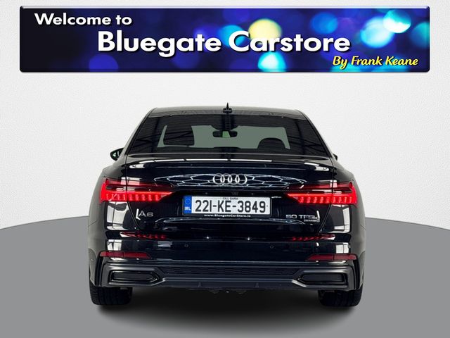 Image for 2022 Audi A6 2.0 TFSI 50 E QTR BLACK EDITION **FULL BLACK LEATHER INTERIOR**APPLE CARPLAY**ANDROID AUTO**HEATED FRONT SEATS**DRIVE MODE SELECT**REVERSE CAMERA**PARKING SENSORS**USBC CHARGING PORTS**