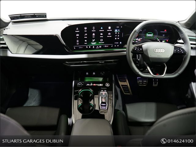 Image for 2026 Audi A5 **ONLY 400KM** A5 S/LINE QUATTRO TFSIe PHEV. FIRMAMENT BLUE METALLIC WITH FULL BLACK LEATHER, 19” ALLOYS, 25.9kw BATTERY GIVING 110KM OF EV RANGE 