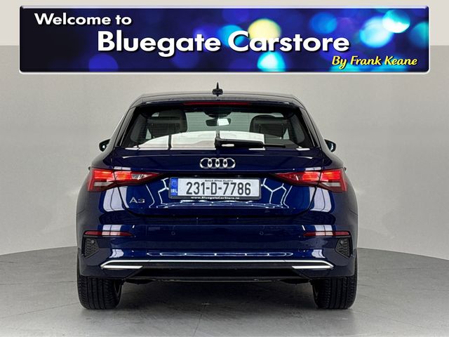 Image for 2023 Audi A3 SPORTBACK 30 TFSI 110HP**DIGITAL DASH**FULL LEATHER INTERIOR**PARKING SENSORS**APPLE CARPLAY**CRUISE CONTROL**AUTO LIGHTS**KEYLESS START**DUAL CLIMATE CONTROL**FINANCE AVAILABLE**