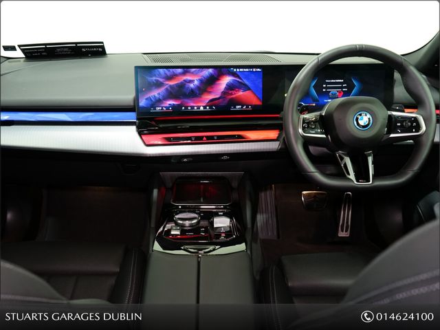 Image for 2025 BMW 5 Series TOURING 530e M-SPORT CARBON BLACK METALLIC, BLACK VEGANZA INTERIOR, HEATED SEATS, HARMAN KARDON SOUND SYSTEM, POWERED BOOT, REVERSING CAMERA