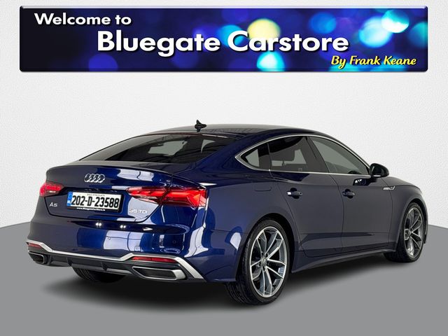 Image for 2020 Audi A5 2.0 TDI S LINE 35**NEW22"ALLOYS**FRONT HEATED SEATS**HALF LEATHER INTERIOR**DUAL CLIMATE CONTROL**DRIVE SELECT MODES**REVERSE CAMERA**PARKING SENSORS**ADAPTIVE CRUISE CONTROL**KEYLESS START**