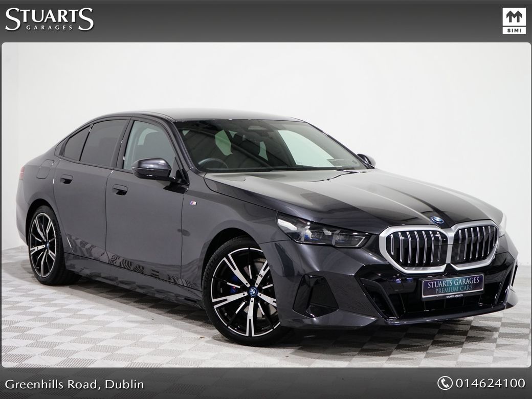 Image for 2025 BMW 5 Series 530e M-SPORT SOPHISTO GREY METALLIC, BLACK VEGANZA INTERIOR, 20” 938m ALLOYS, HEATED SEATS, SUN PRO GLASS, AMBIENT LIGHTING, HARMAN KARDON SOUND SYSTEM, 