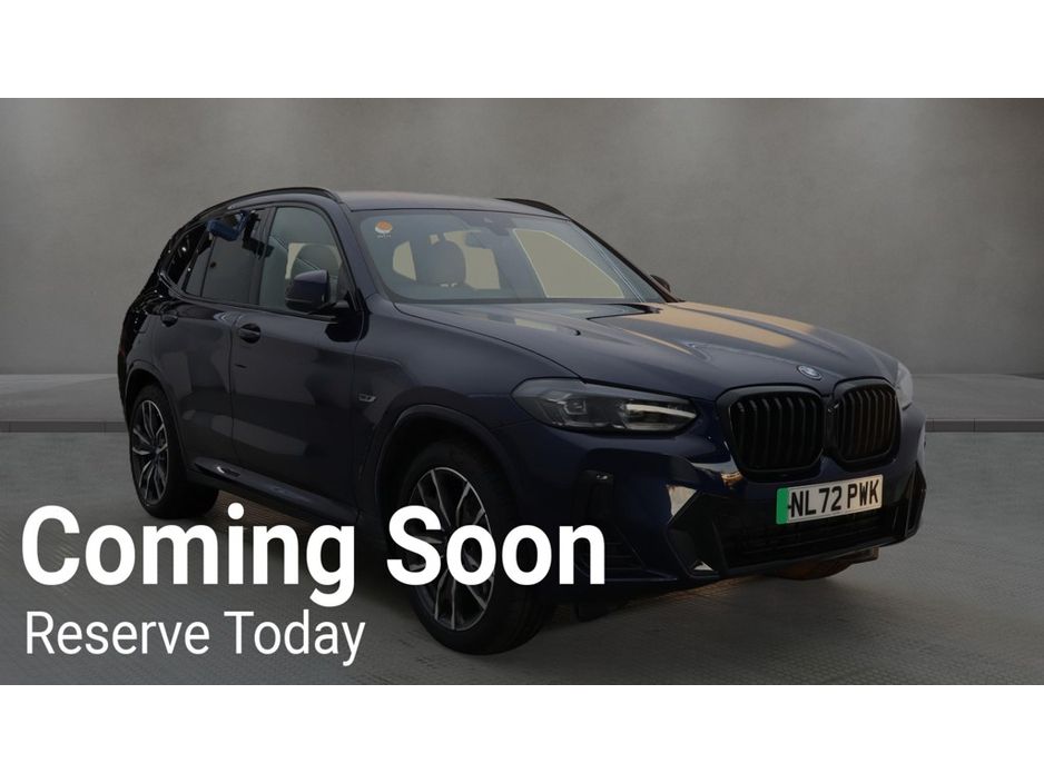 Image for 2022 BMW X3 30E M SPORT (PRO PACK / OYSTER LEATHER) X-DRIVE AUTOMATIC **ONE OWNER / TOP SPEC / 20" ALLOYS / APPLE CARPLAY / ADAPTIVE LED HEADLIGHTS / BMW M SEATBELTS / ELECTRIC BOOTLID /REVERSE CAMERA / SAT NAV**