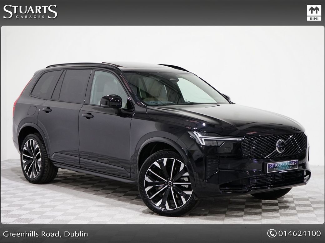 Image for 2025 Volvo XC90 XC90 T8 PLUS DARK: ONYX BLACK METALLIC WITH CARDAMOM LEATHER, 21” DIAMOND CUT ALLOYS, PANORAMIC ROOF, HARMAN KARDON, MEMORY SEATS, 360 CAMERA