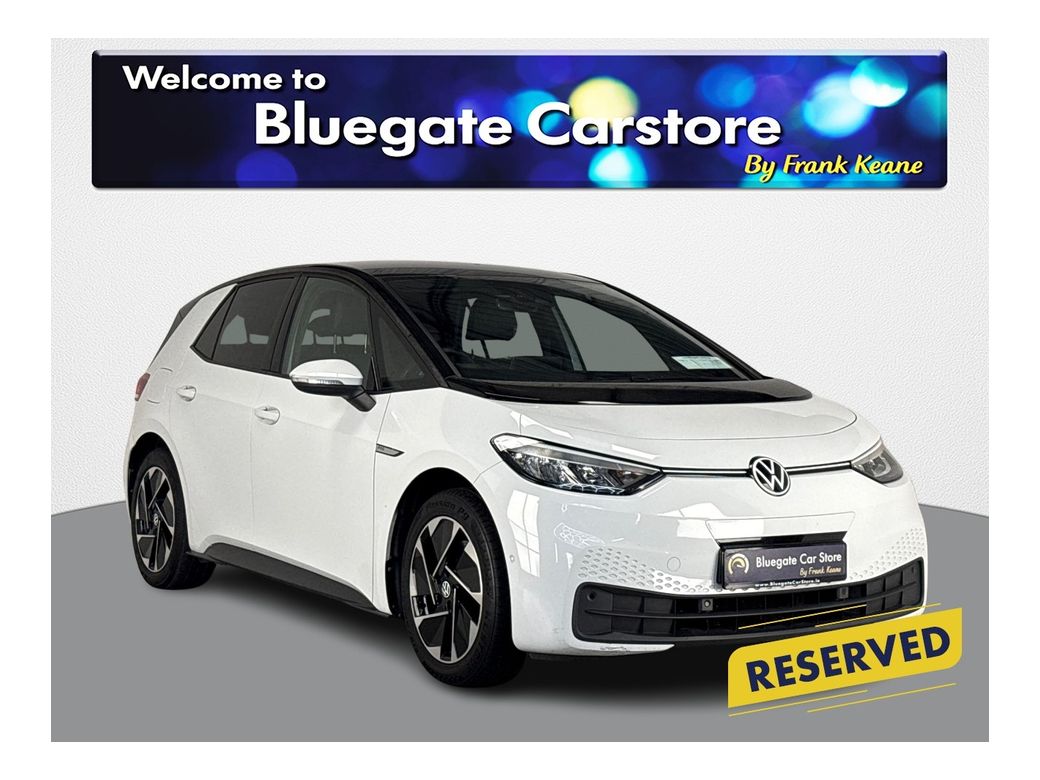 Image for 2023 Volkswagen ID.3 PRO 150 KW 58KWH **WHITE AND GREY HALF LEATHER INTERIOR**FRONT HEATED SEATS**USBC CHARGING PORTS**TOUCHSCREEN INFOTAINMENT SYSTEM**ANDROID AUTO**APPLE CARPLAY**REVERSE CAMERA**PARKING SENSORS**