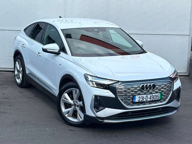 Image for 2023 Audi Q4 e-tron 40 S Line Sportback, 82kwh, 20" Alloys, Car Play, Electric Tailgate, 1/2 Leather - First Reg in June 2023 - Trade in Price €33, 444